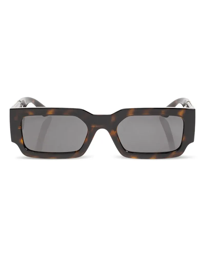 Versace Greca rectangle-frame sunglasses - Braun Braun