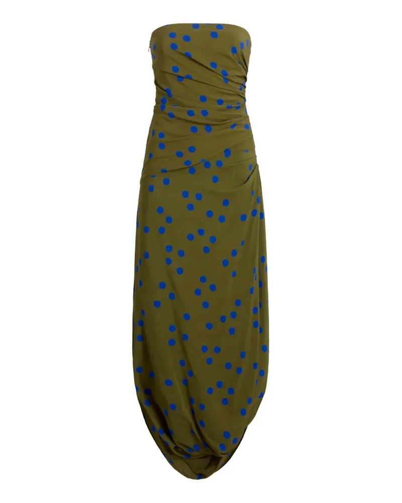 Proenza Schouler Nayara dress in printed dot stretch viscose - Grün Grün