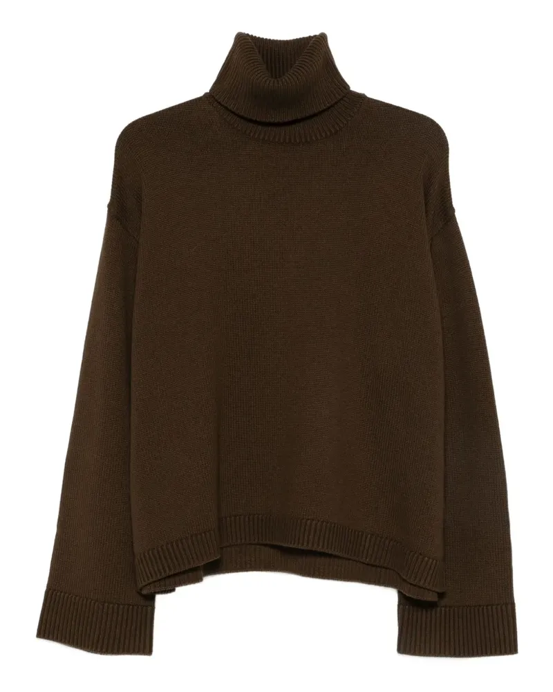 FRANKIE Shop Pullover mit Rollkragen - Braun Braun