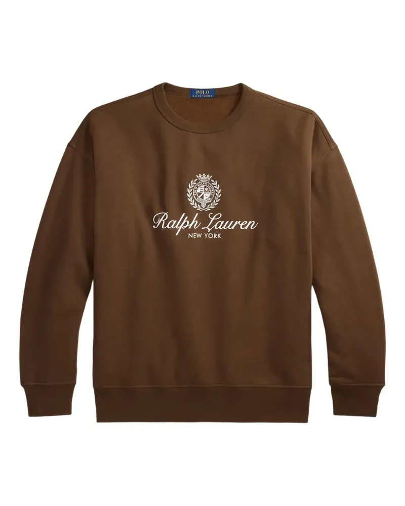 Ralph Lauren Fleece-Sweatshirt mit grafischem Print - Braun Braun