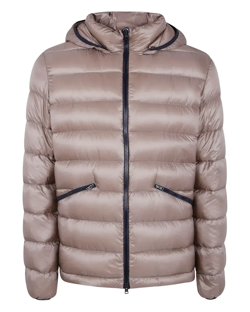Herno hooded zip padded jacket - Grau Grau