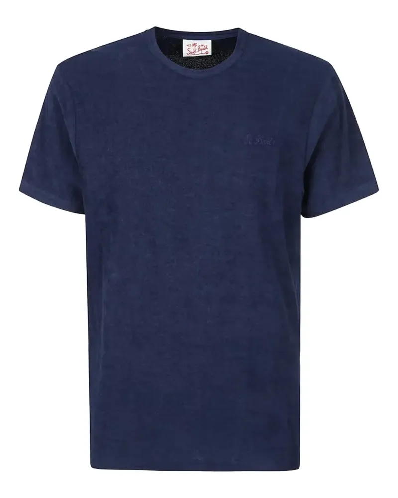 MC2 Saint Barth T-Shirt mit Logo-Stickerei - Blau Blau