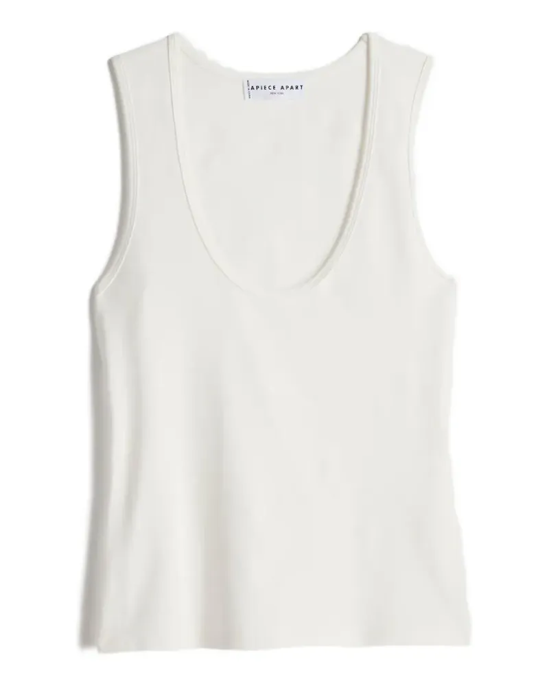 APIECE APART Geripptes Tanktop - Weiß Weiß