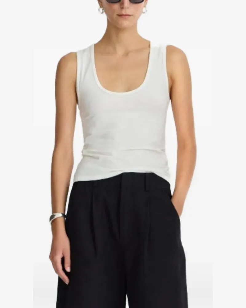 APIECE APART ribbed scoop-neck tank top - Weiß Weiß