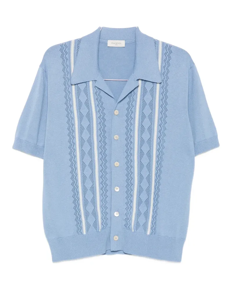Piacenza Cashmere patterned shirt - Blau Blau
