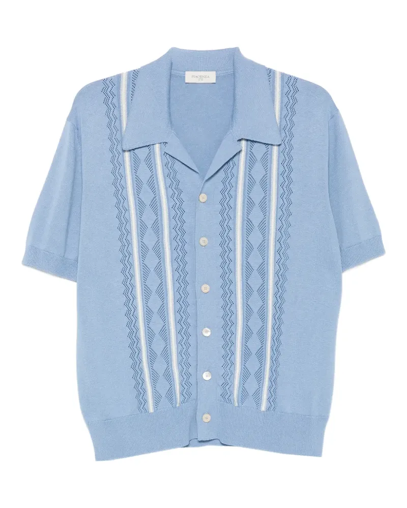 Piacenza Cashmere patterned shirt - Blau Blau