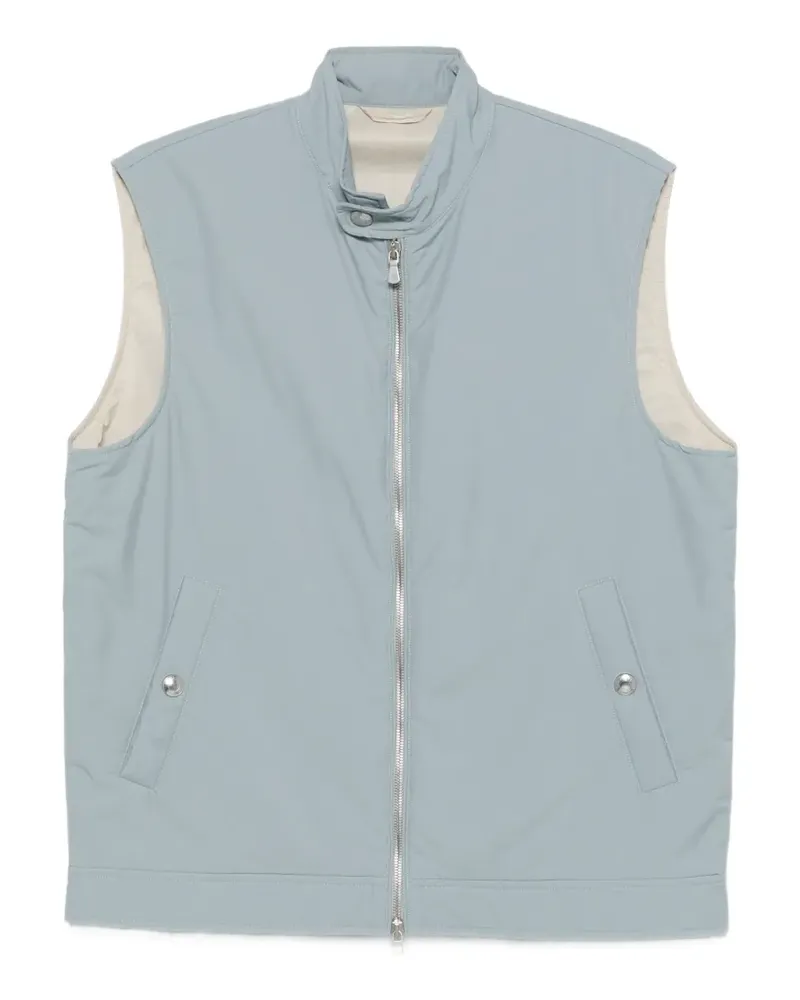 Eleventy zip pocket gilet - Blau Blau