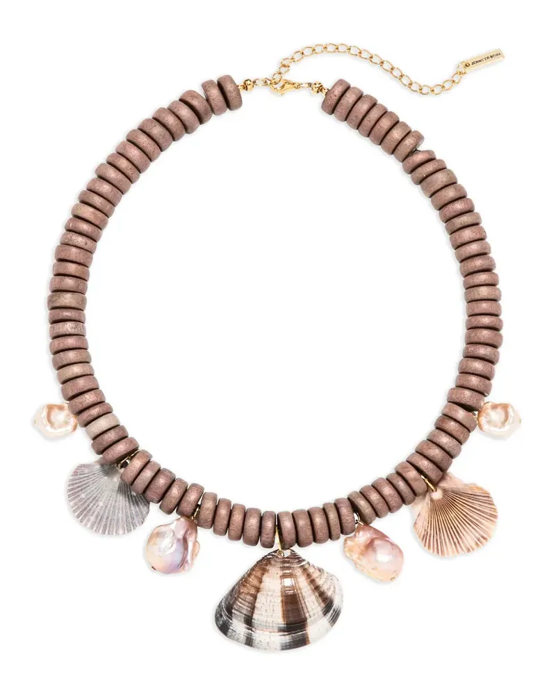 Jennifer Behr Madeira shell-pendant necklace - Gold Gold