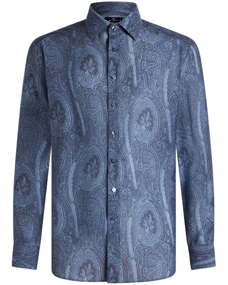 Etro Hemd mit Paisleymuster - Blau Blau