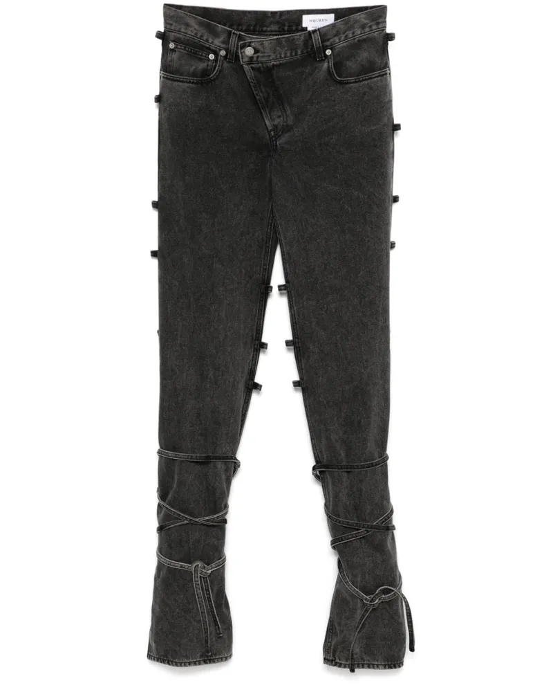 Alexander McQueen Gebundene Jeans - Schwarz Schwarz