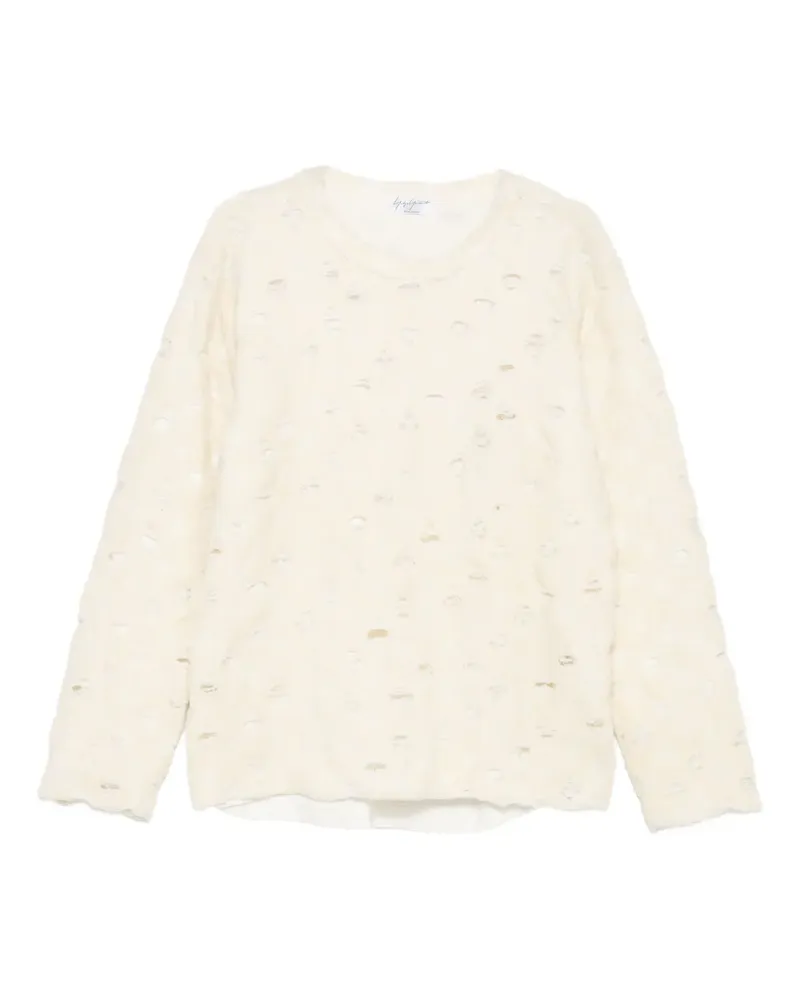 Yohji Yamamoto Pullover im Distressed-Look - Nude Nude