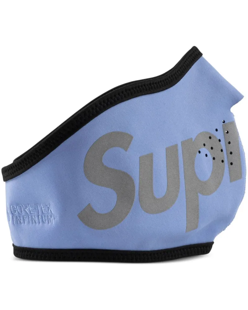 Supreme Being Windstopper Mundschutzmaske mit Logo-Print Blau