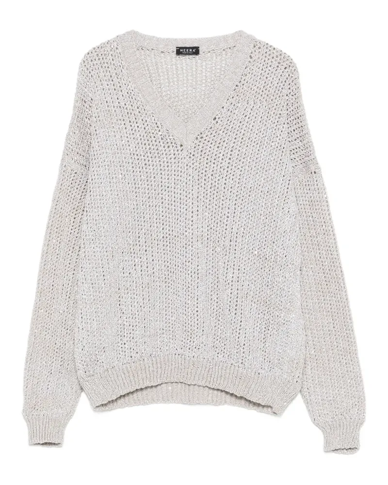 NEERA Pullover mit V-Ausschnitt - Nude Nude