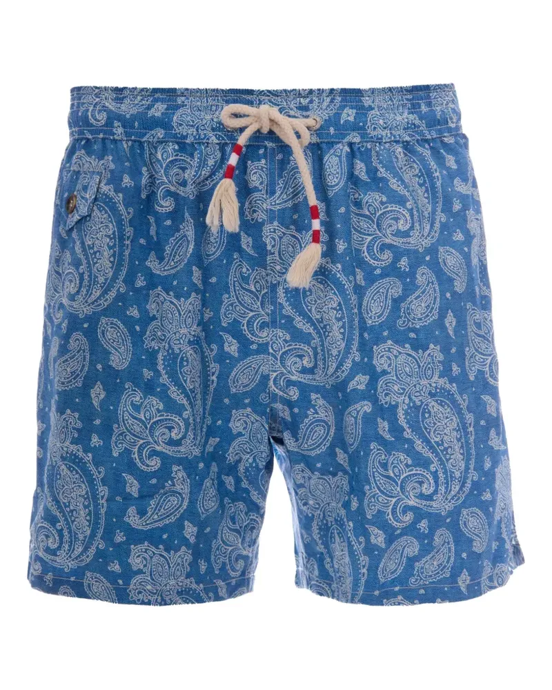 MC2 Saint Barth paisley-print drawstring swim shorts - Blau Blau