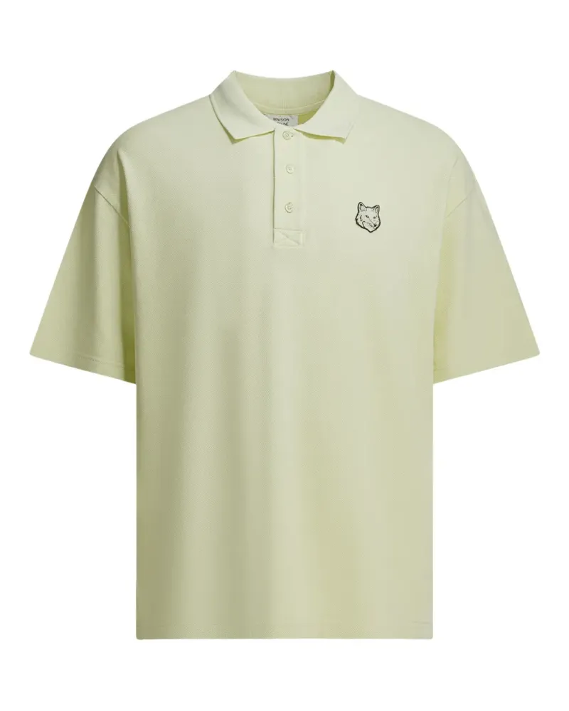 Kitsuné fox-patch polo shirt - Grün Grün
