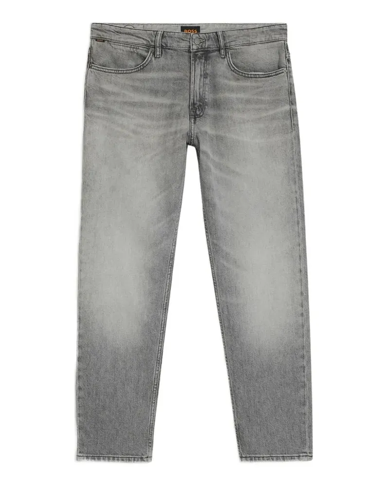 HUGO BOSS faded-effect straight-leg jeans - Grau Grau
