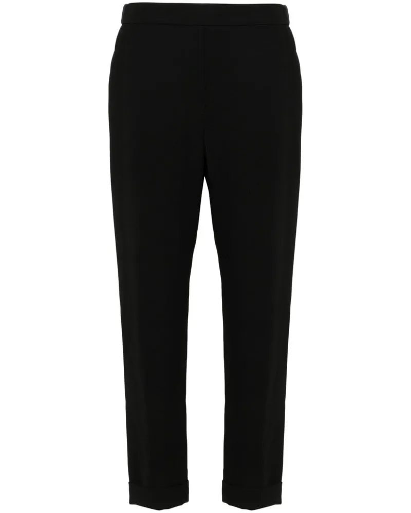 P.A.R.O.S.H. P.A.R.O H. Cropped-Hose mit Stretchbund - Schwarz Schwarz