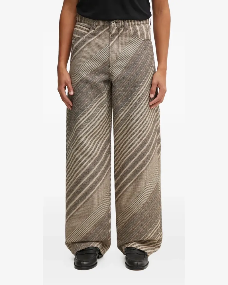 Kenzo Gestreifte Hose mit Taschen - Nude Nude