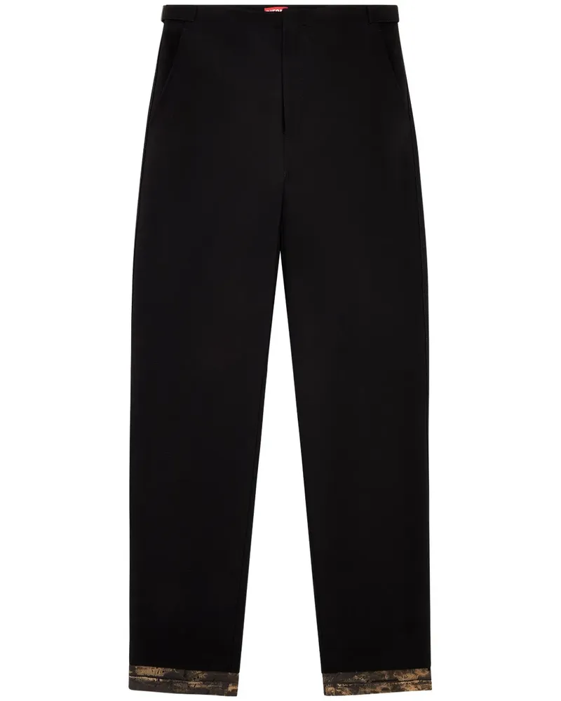 Diesel P-Lewit Straight-Leg-Hose - Schwarz Schwarz