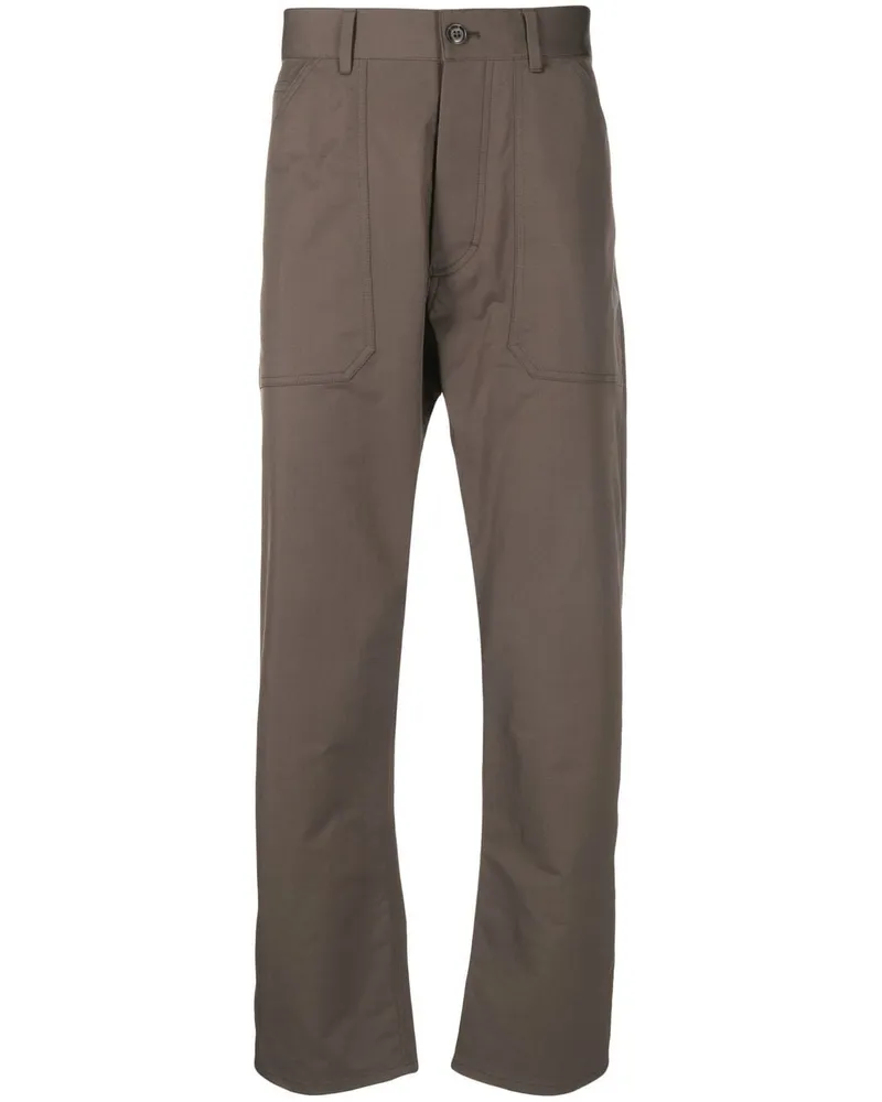 Nanushka Straight-Leg-Hose mit hohem Bund - Grün Grün