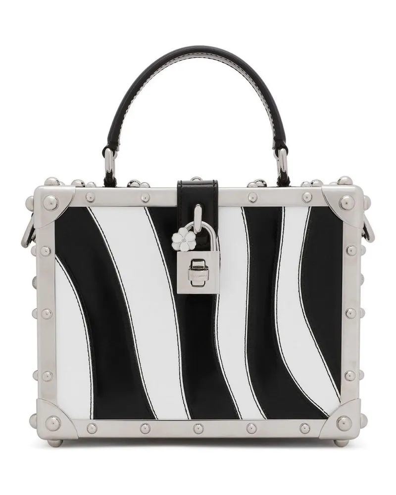 Dolce & Gabbana Box-Bag mit Print - Weiß Weiß