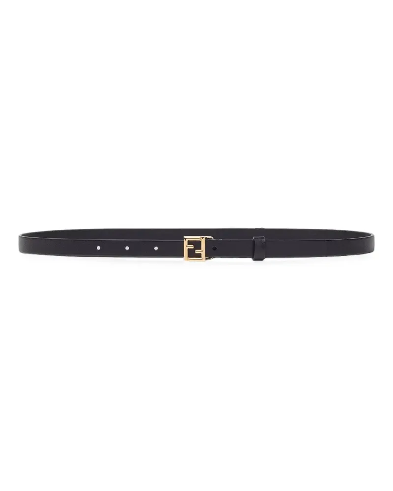 Fendi FF logo leather belt - Schwarz Schwarz