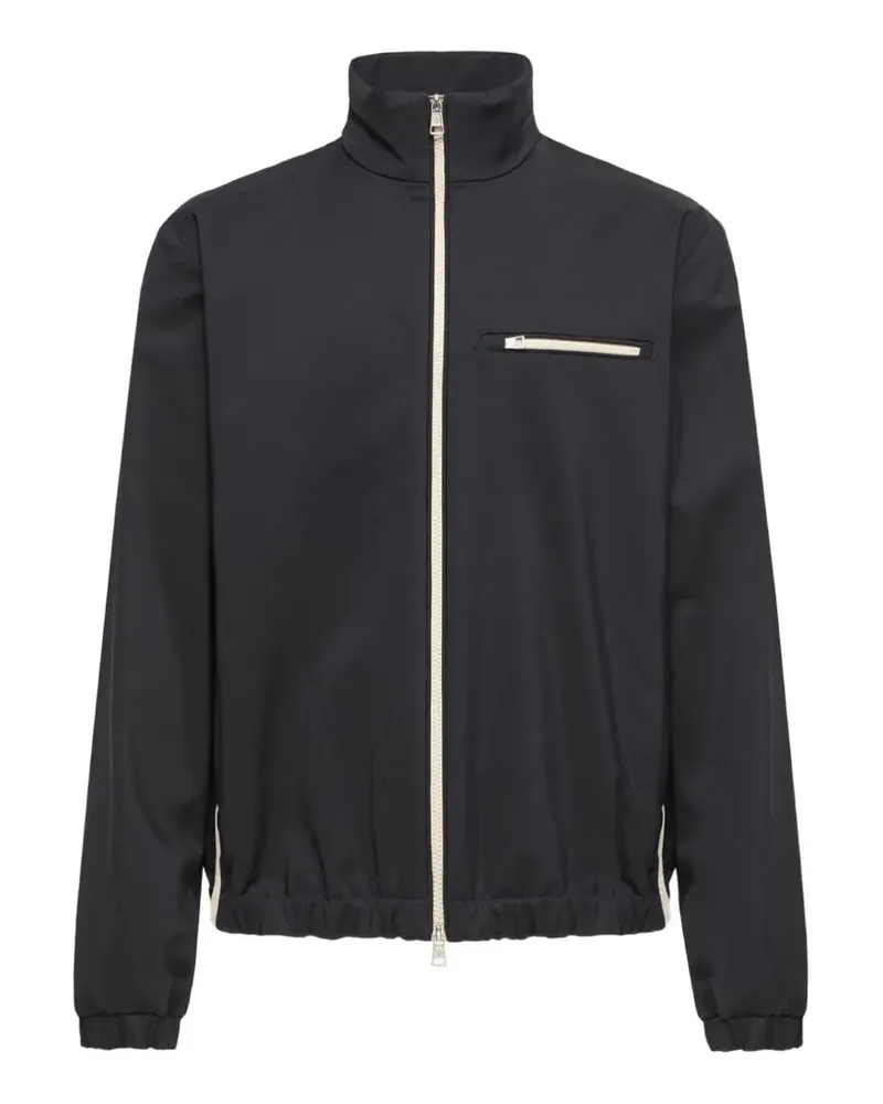 Moncler Fourioun Jacke mit Logo-Patch - Blau Blau