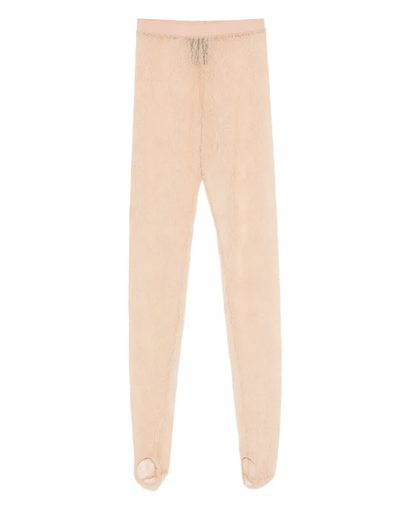 WARDROBE.NYC Leggings mit Spitze - Nude Nude