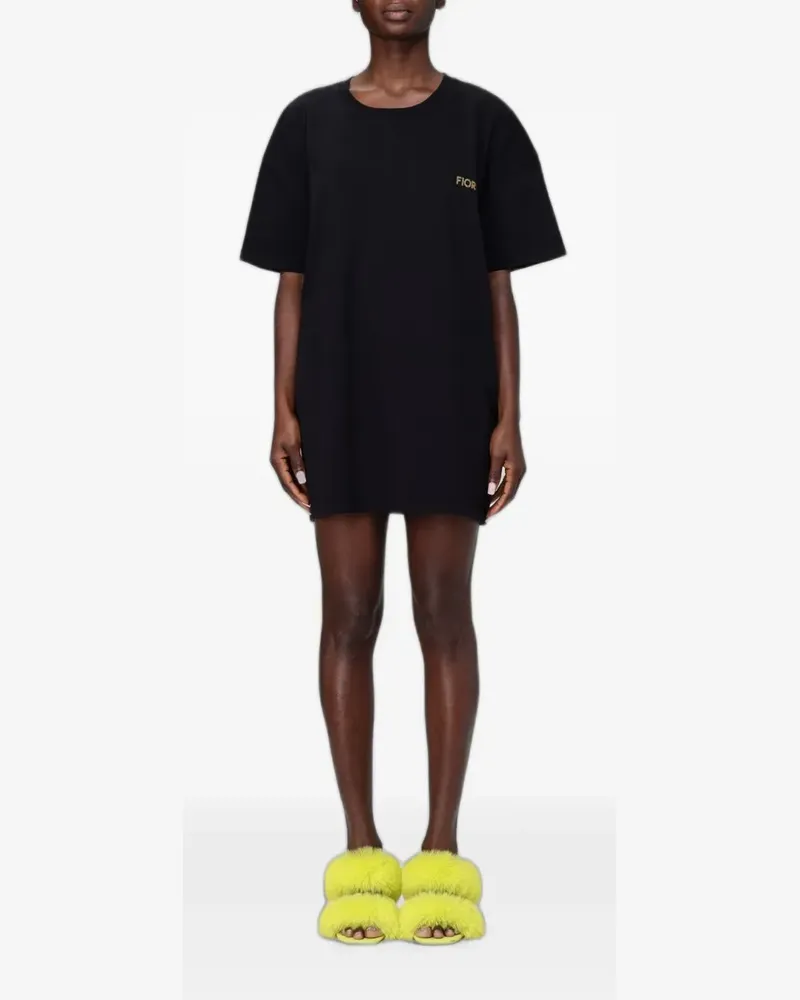 Fiorucci graphic-print mini dress - Schwarz Schwarz