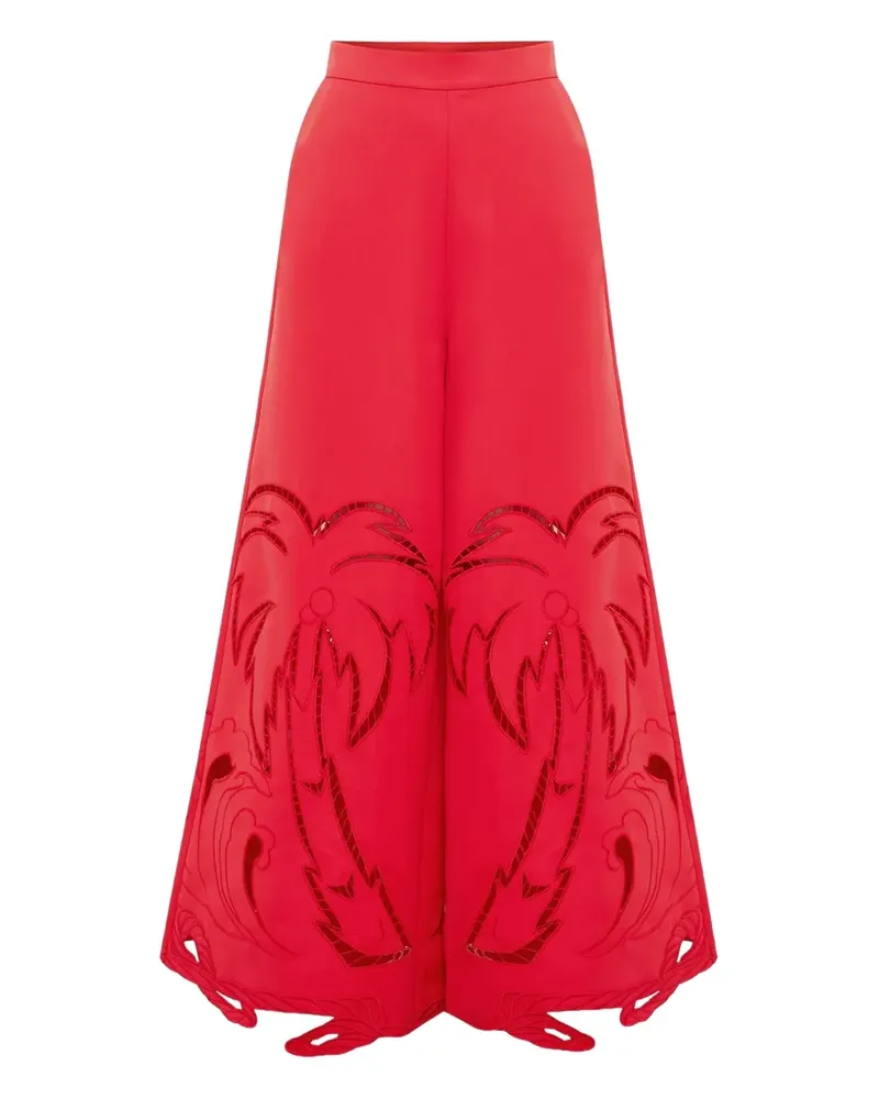 LEO LIN Theodora Hose mit Cut-Out - Rot Rot