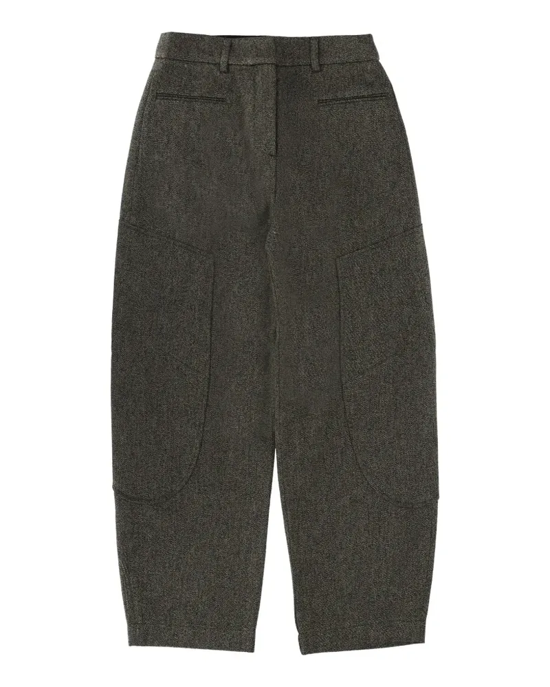 Ganni Mouline curved trousers - Grau Grau