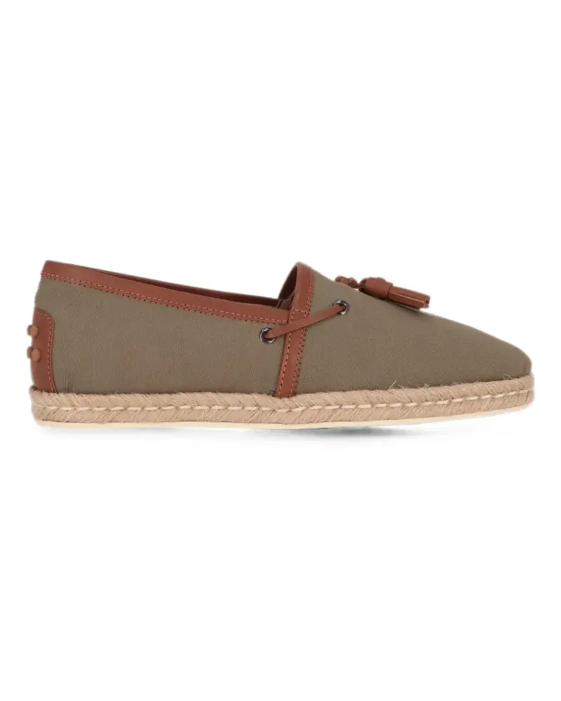 TOD'S tassel-detail espadrille loafers - Grün Grün