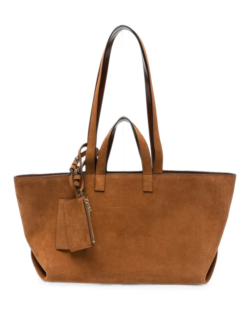 A.P.C. Shopper aus Wildleder - Nude Nude