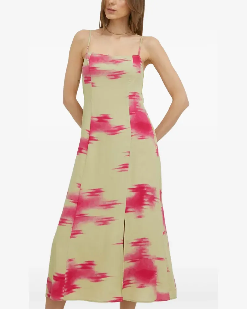 Samsøe & Samsøe Midikleid mit Knöpfen - Grün Grün