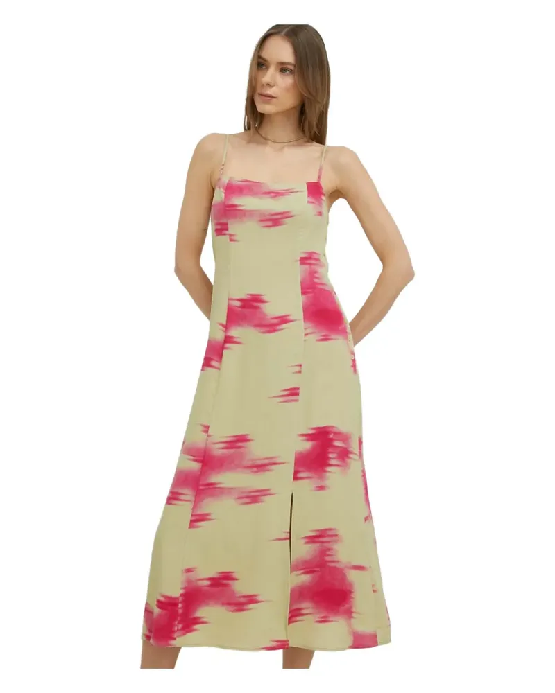 Samsøe & Samsøe Midikleid mit Knöpfen - Grün Grün