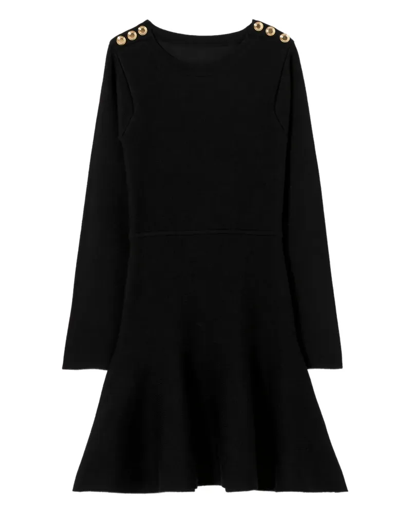 Claudie Pierlot Ausgestelltes Strickkleid mit Knöpfen - Schwarz Schwarz
