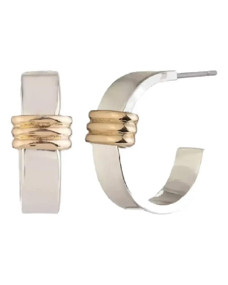 Ralph Lauren ribbed-detail half-hoop earrings - Silber Silber