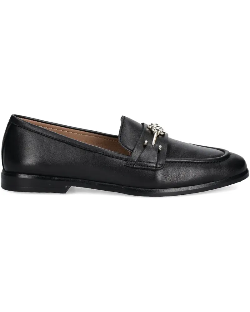 HUGO BOSS Loafer mit Logo-Schild - Schwarz Schwarz