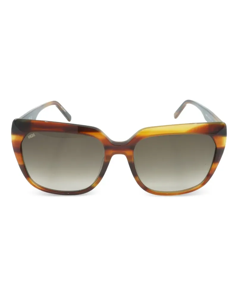MCM Sonnenbrille mit eckigem Gestell - Braun Braun