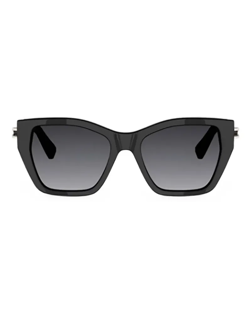 Bulgari geometric-frame sunglasses - Schwarz Schwarz