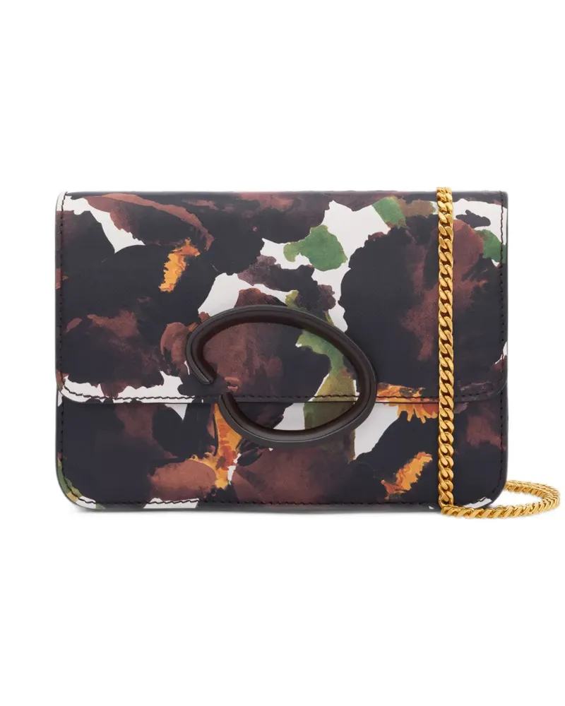 Oscar de la Renta Clutch mit Print - Braun Braun