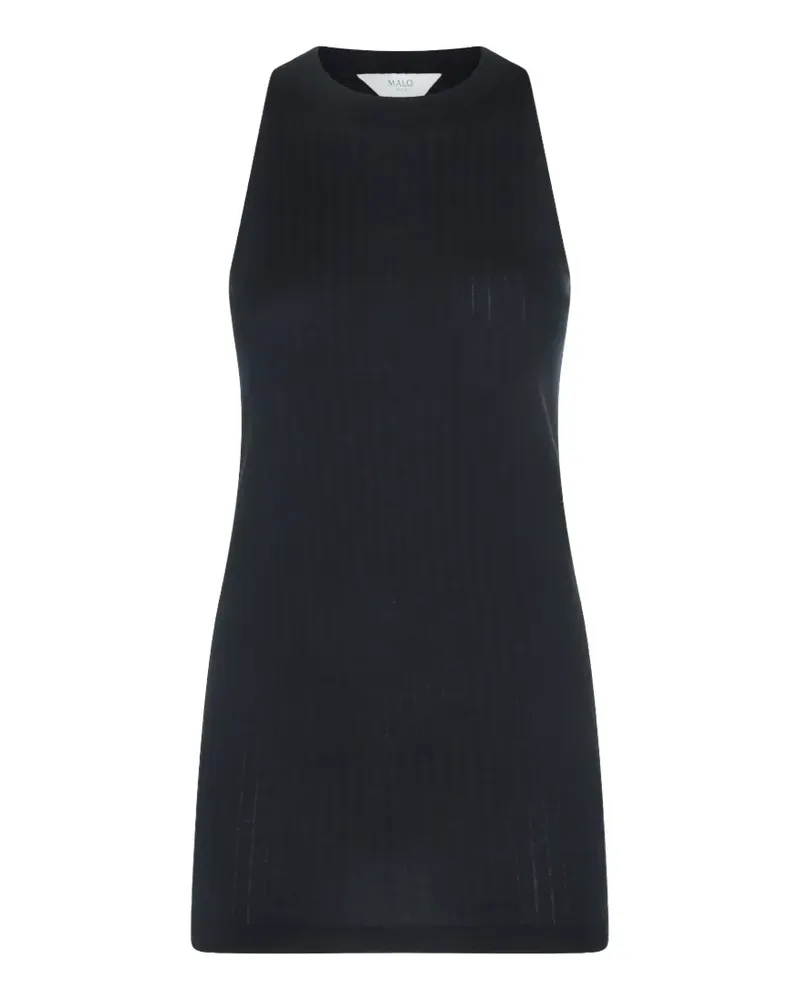 Malo Makò ribbed-knit cotton tank top - Schwarz Schwarz