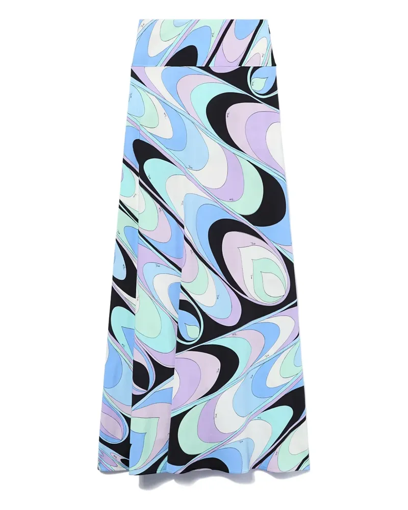 Emilio Pucci onde-print skirt - Blau Blau