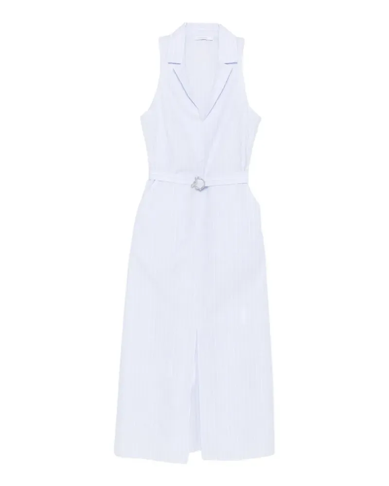 Patrizia Pepe striped belted midi dress - Weiß Weiß