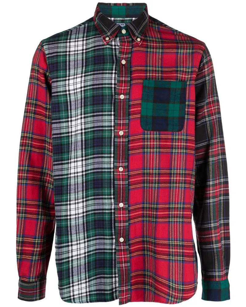 Ralph Lauren Kariertes Flanellhemd im Patchwork-Look - Rot Rot
