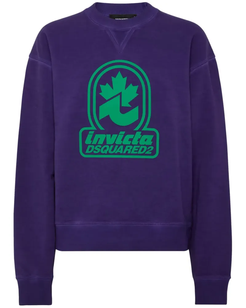Dsquared2 Sweatshirt mit Logo-Print - Violett Violett