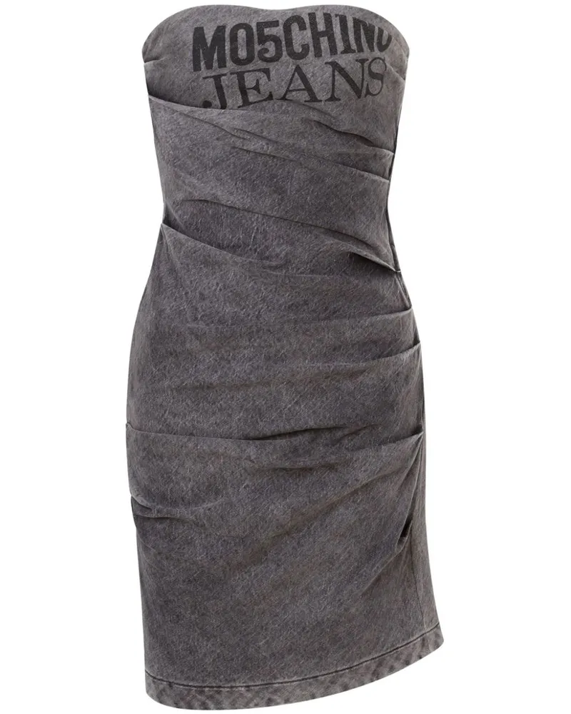 Moschino Kleid mit Logo-Print - Grau Grau