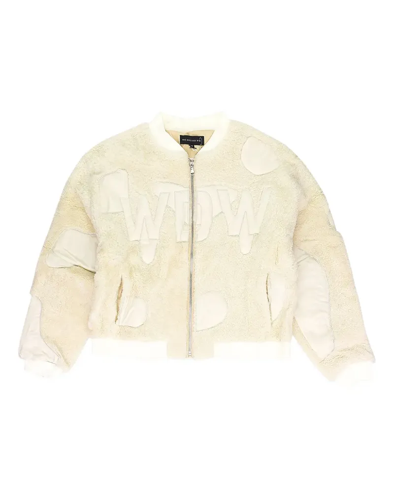 WHO DECIDES WAR appliqué bomber jacket - Nude Nude