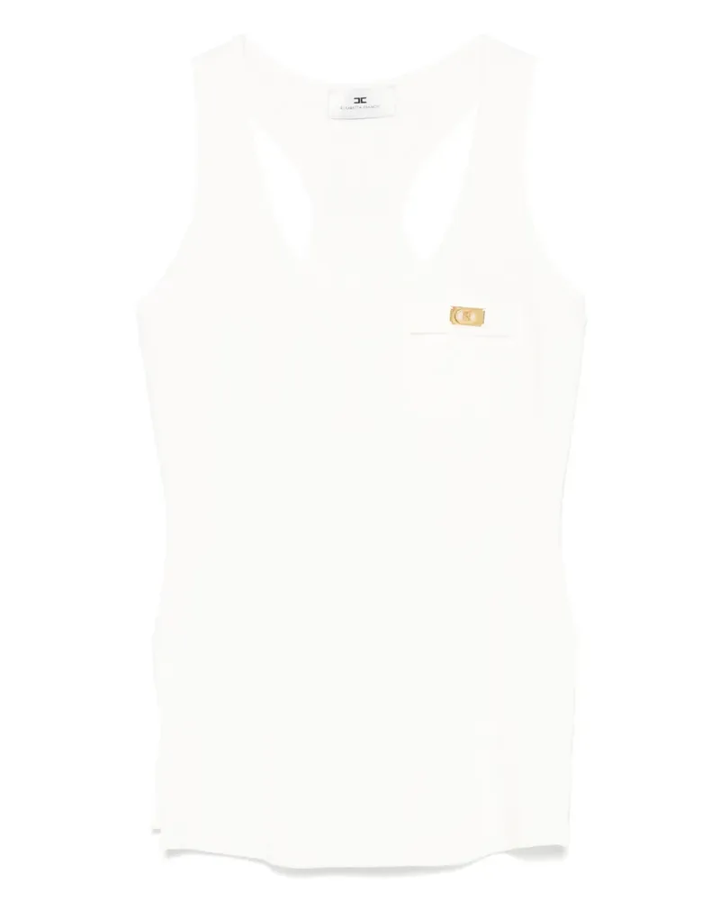 Elisabetta Franchi Geripptes Tanktop - Weiß Weiß