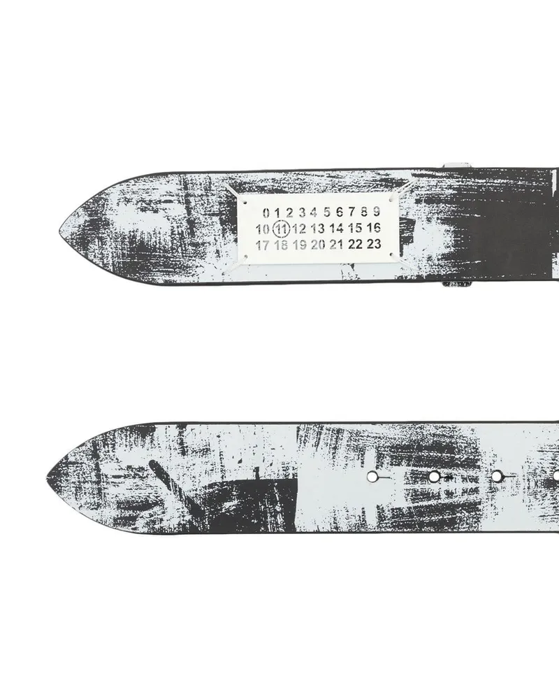 Maison Margiela Bianchetto Gürtel mit Logo-Applikation - Schwarz Schwarz